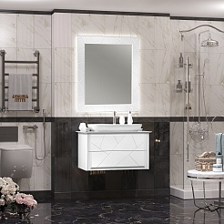 Opadiris Мебель для ванной Луиджи 90 Nova 70 подвесная белая матовая – фотография-3